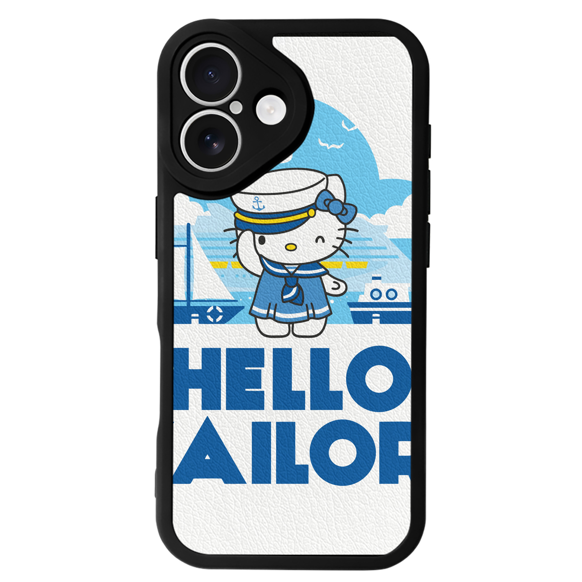 （画像用） Hello Kitty ハローキティ 【iPhone 16シリーズ対応】シリコンスマホケース（レザー調） 材質：シリコン